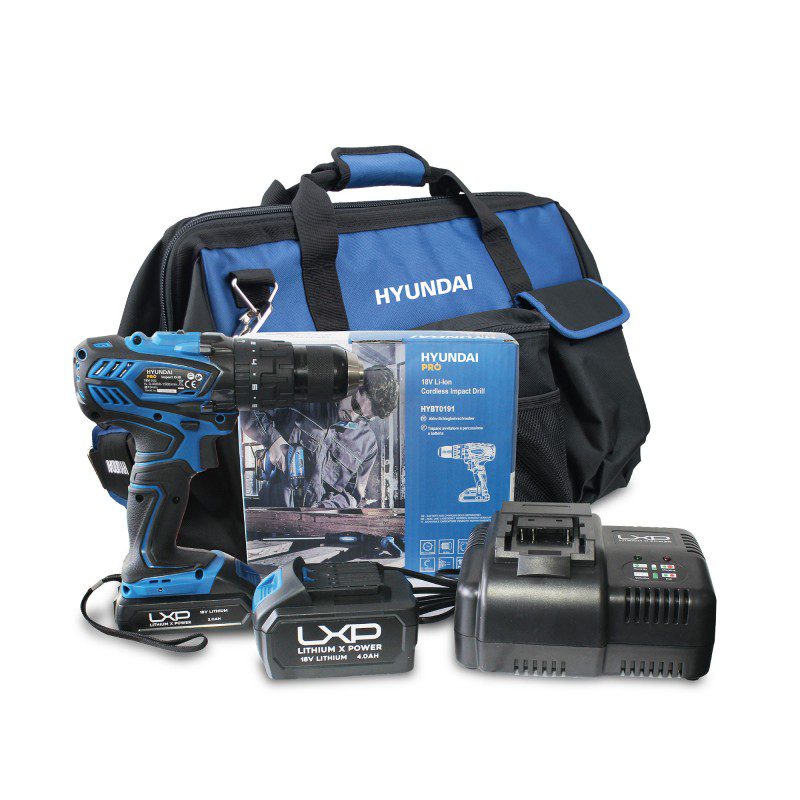 HYUNDAI HY-COMBO-1-2 Slagrill + batteri + lader + Bag 2Ah