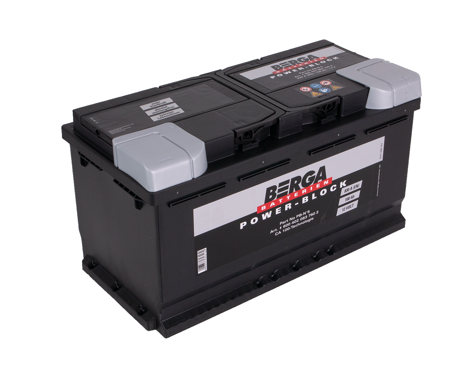BERGA Power Block 12V 100AH 830CCA (353/175/190mm)